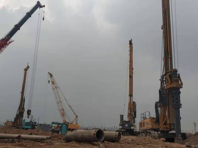 鋼鐵脊梁，徐工力量 十一臺XR360旋挖鉆機集群作戰，鑄就河北特大鋼廠建設新豐碑